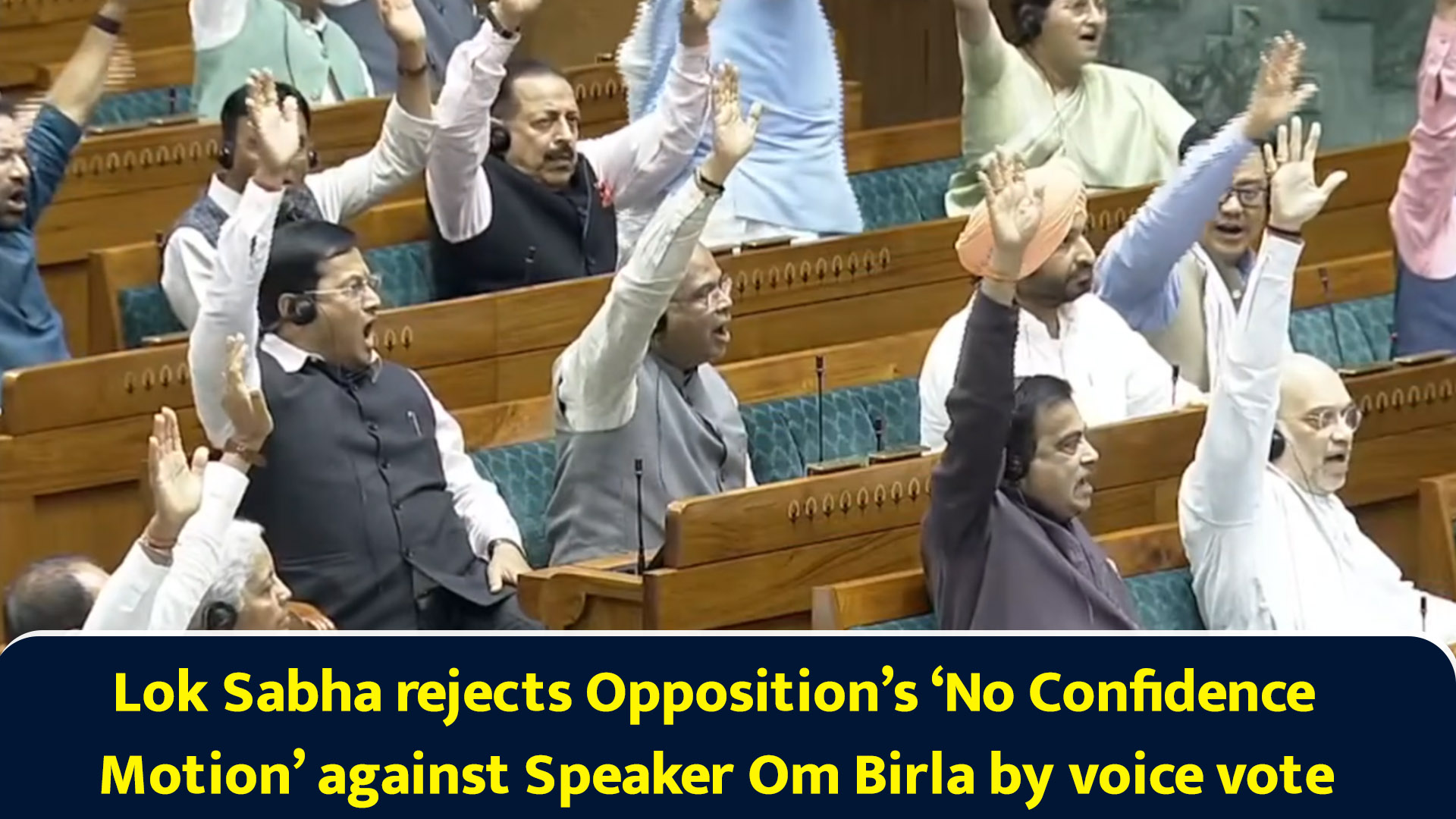 Lok Sabha rejects opposition’s no confidence motion against Speaker Om ...