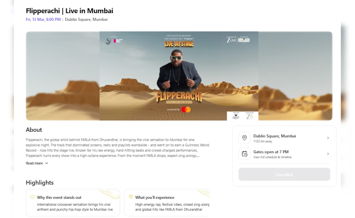 Dhurandhar's FA9LA rapper Flipperachi cancels India shows due to Middle ...