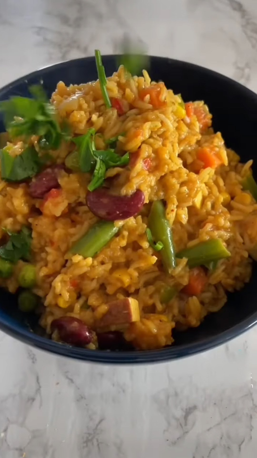 Simple vegetable rice dish made in one pot