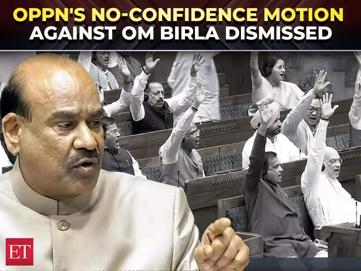 Opposition's no-confidence motion against LS Speaker Om Birla defeated ...