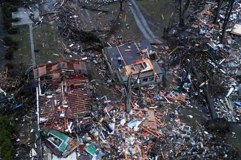 Two killed as tornadoes level homes and businesses in two states