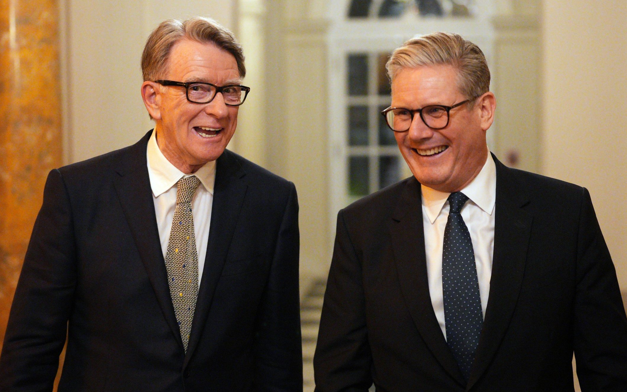Lord Mandelson with Sir Keir Starmer last year when the former was British ambassador to the US - Carl Court/Getty