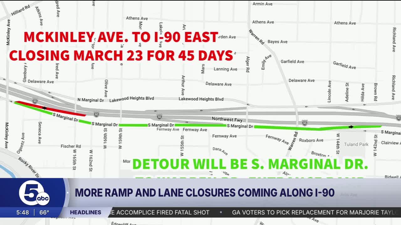 Upcoming ramp closures, traffic changes as work continues along ...