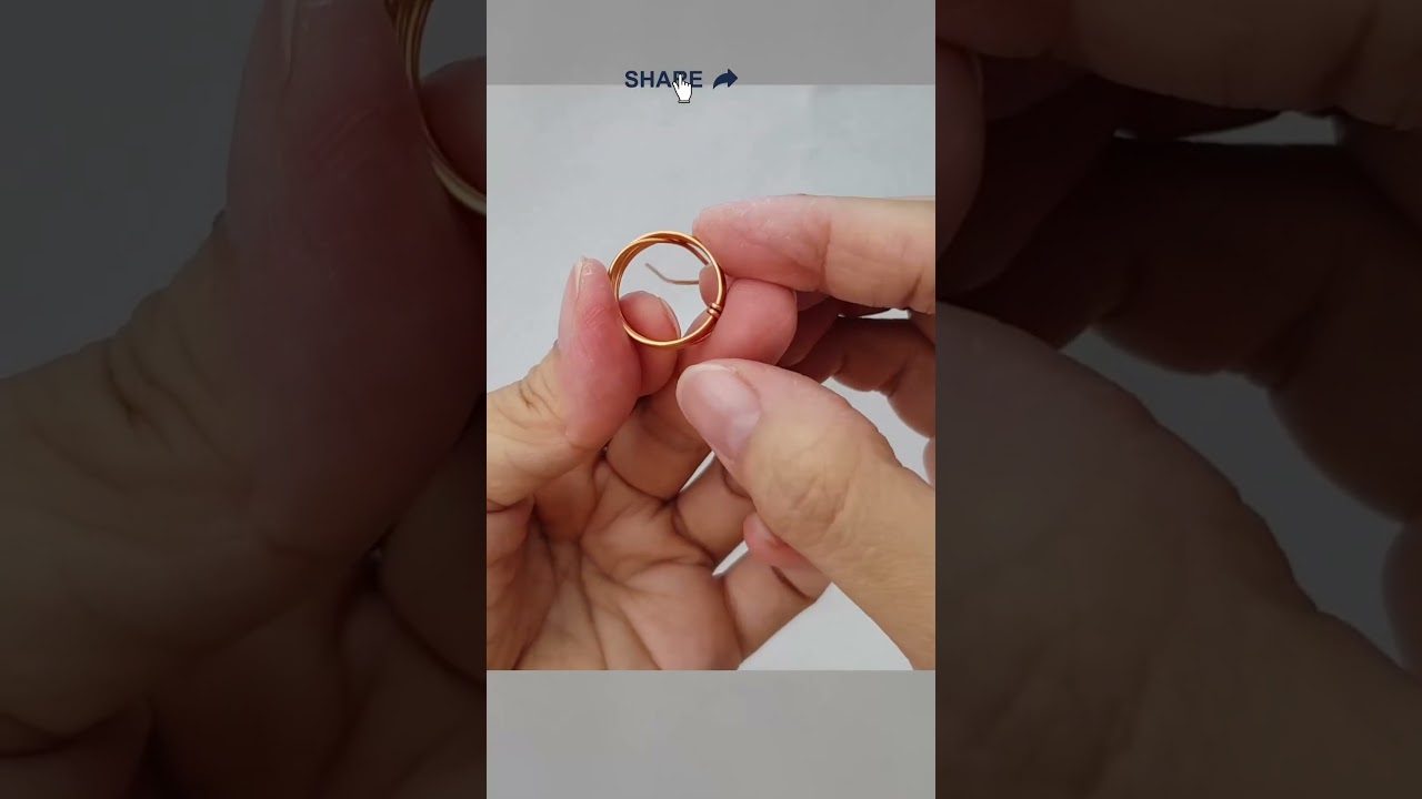How to make heart rings - jewelry from copper wire #diy #shortsvideo
