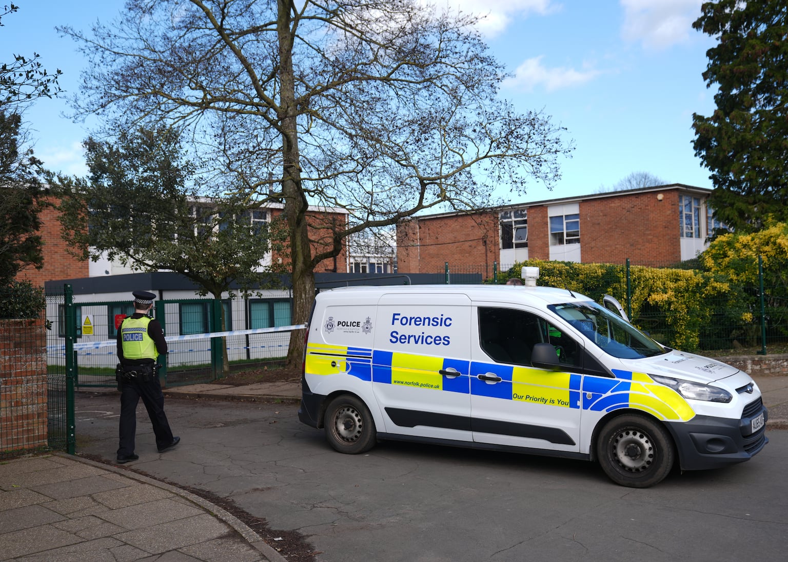 Boy, 15, arrested after teenage girl stabbed and school put into lockdown<br>