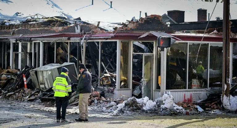 Thomaston building coming down after fire destroys five Main Street ...