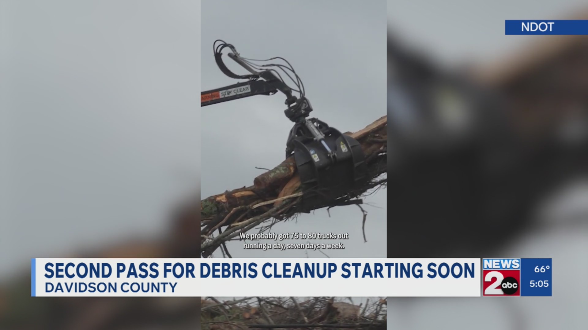 Second pass for debris cleanup starting in Davidson County