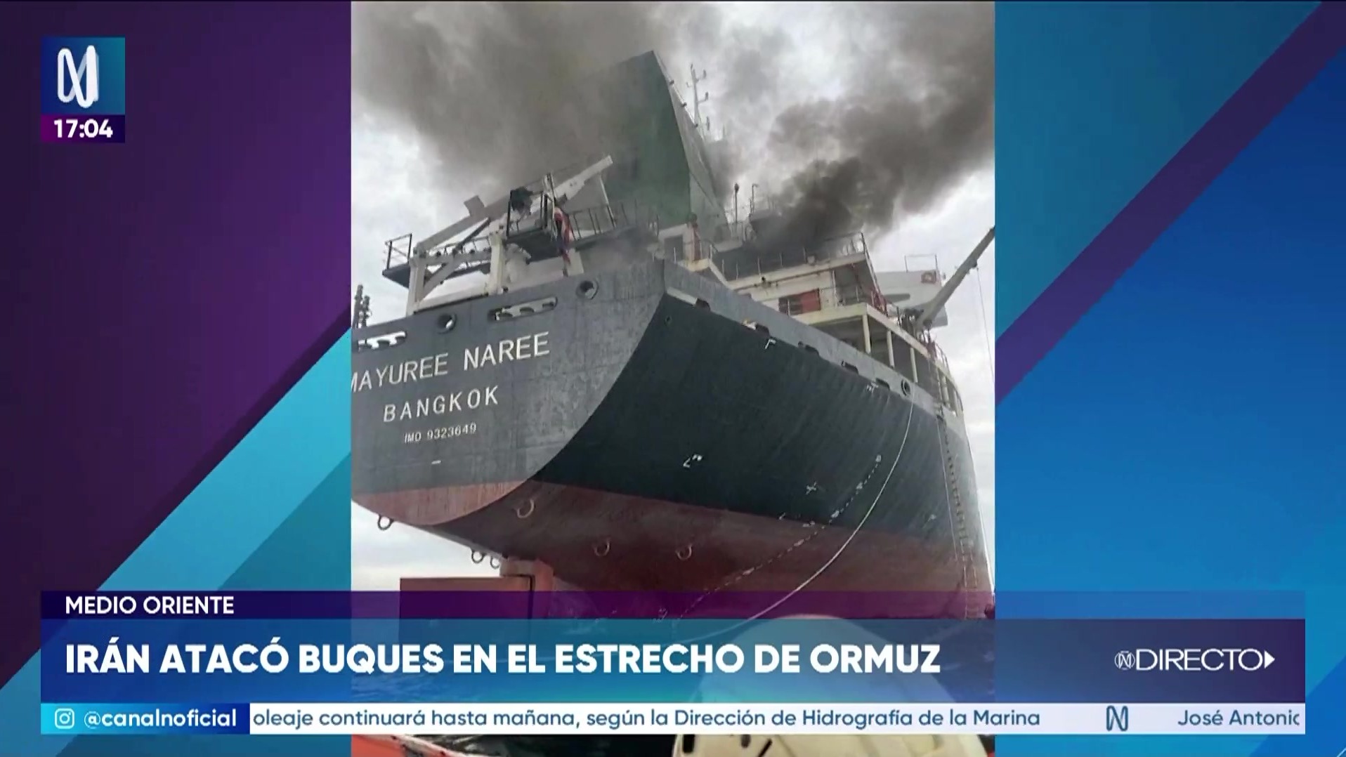 Irán atacó al menos cuatro barcos en el estrecho de Ormuz