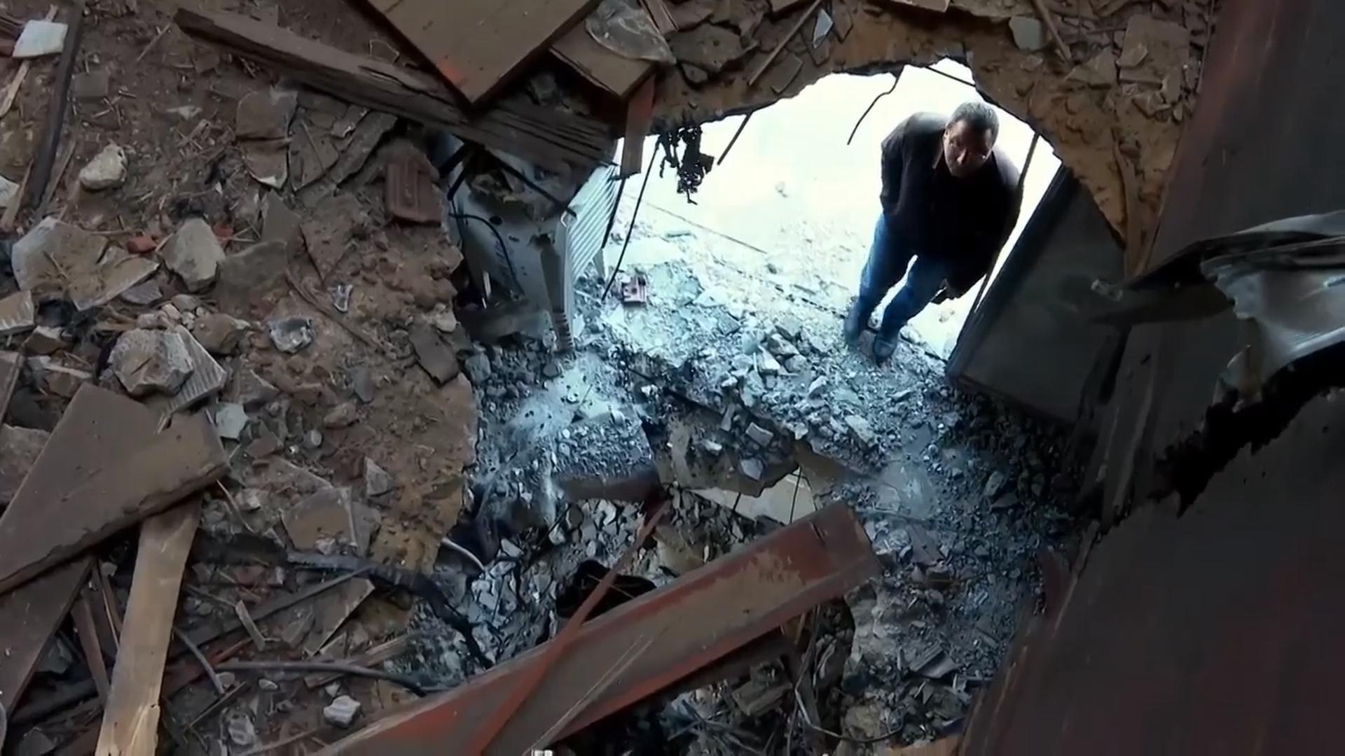 Debris strikes house in the West Bank as Iran fires missiles towards Israel