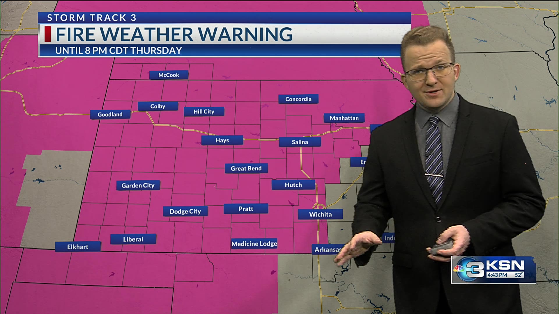 Storm Track 3 forecast: Gusty winds and fire danger return to Kansas ...