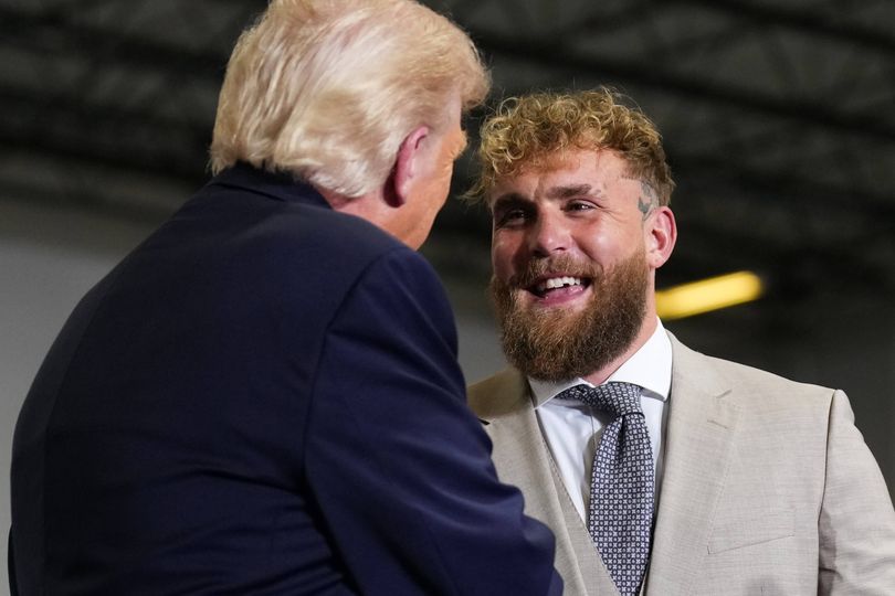 Jake Paul appearance at Donald Trump rally goes very wrong for gross reason