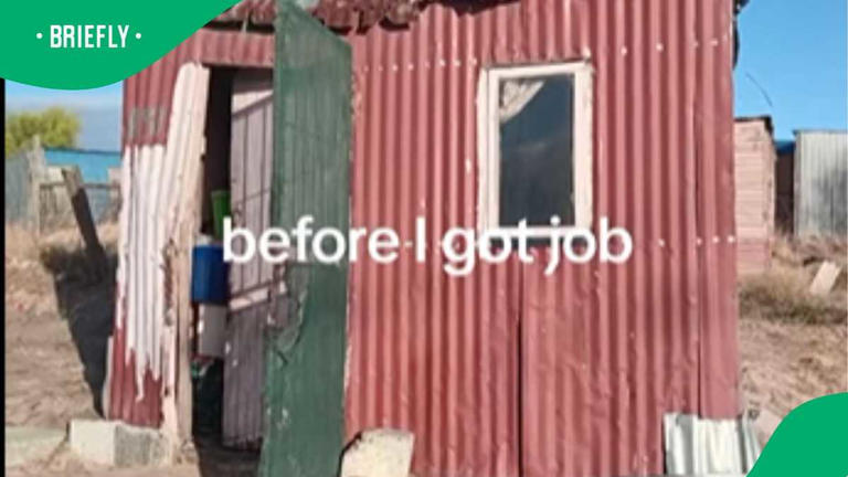 Man shared how his shack improved just three months after getting a job