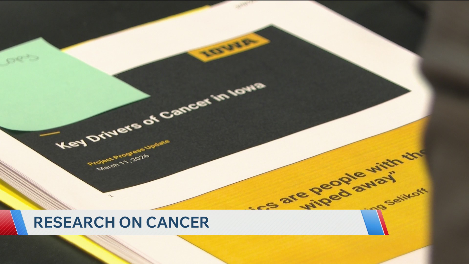 Legislators hear results of first phase of $1 million cancer research ...