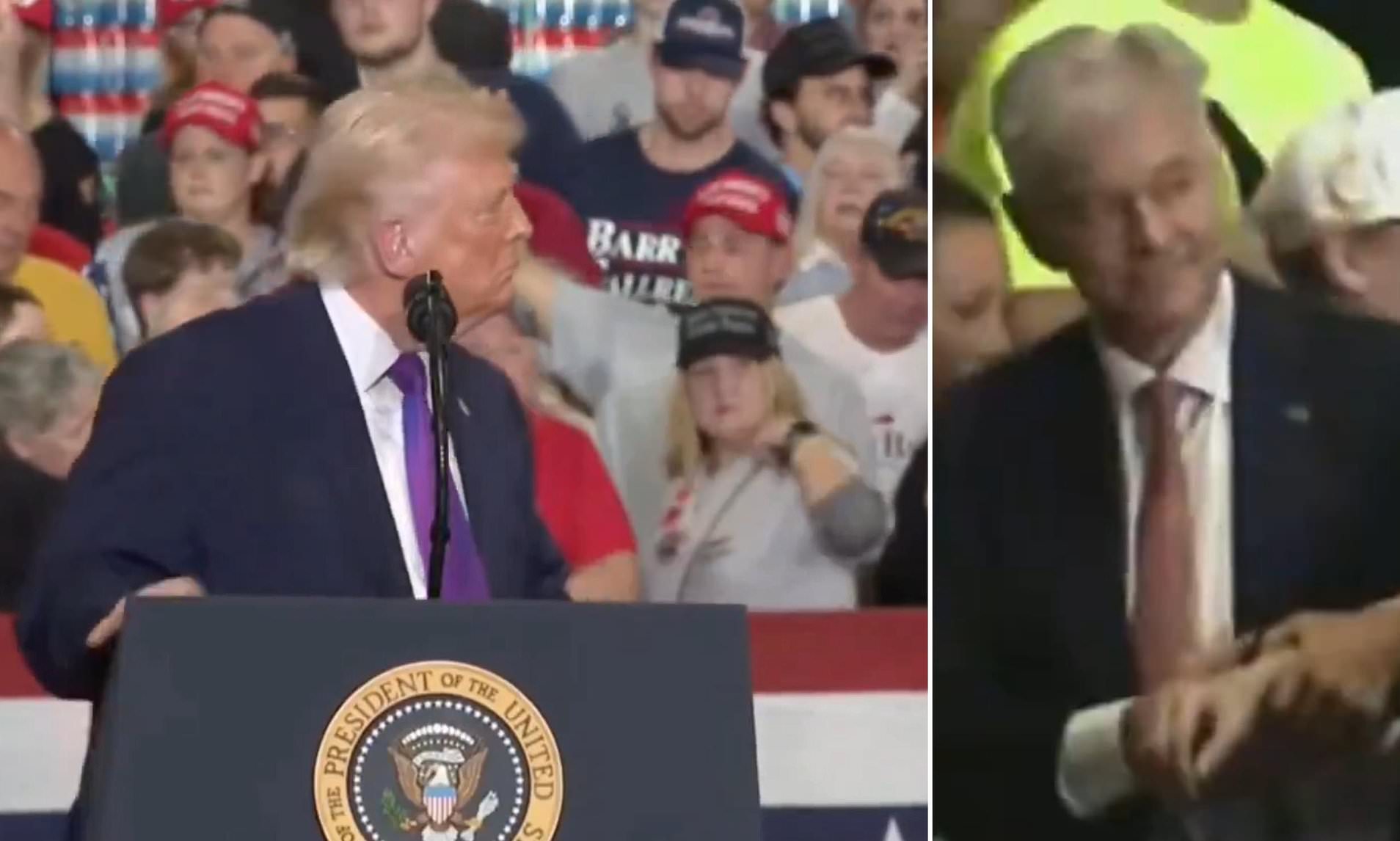 Trump halts Kentucky rally after supporter collapses as Dr Oz rushes to ...