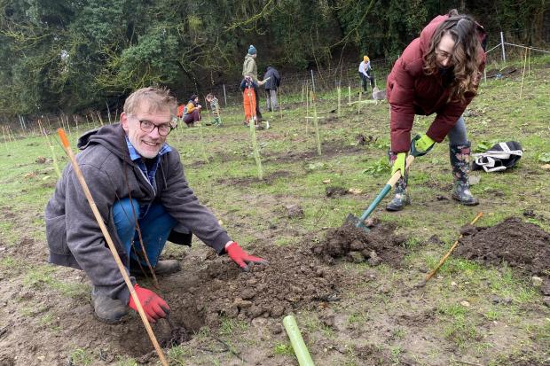 Thousands of trees planted in new woodland as community effort takes shape