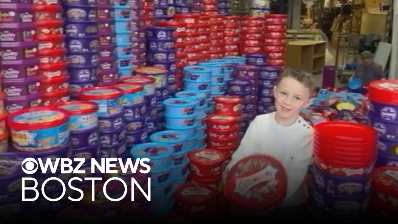 7-year-old collects thousands of candy containers to recycle them