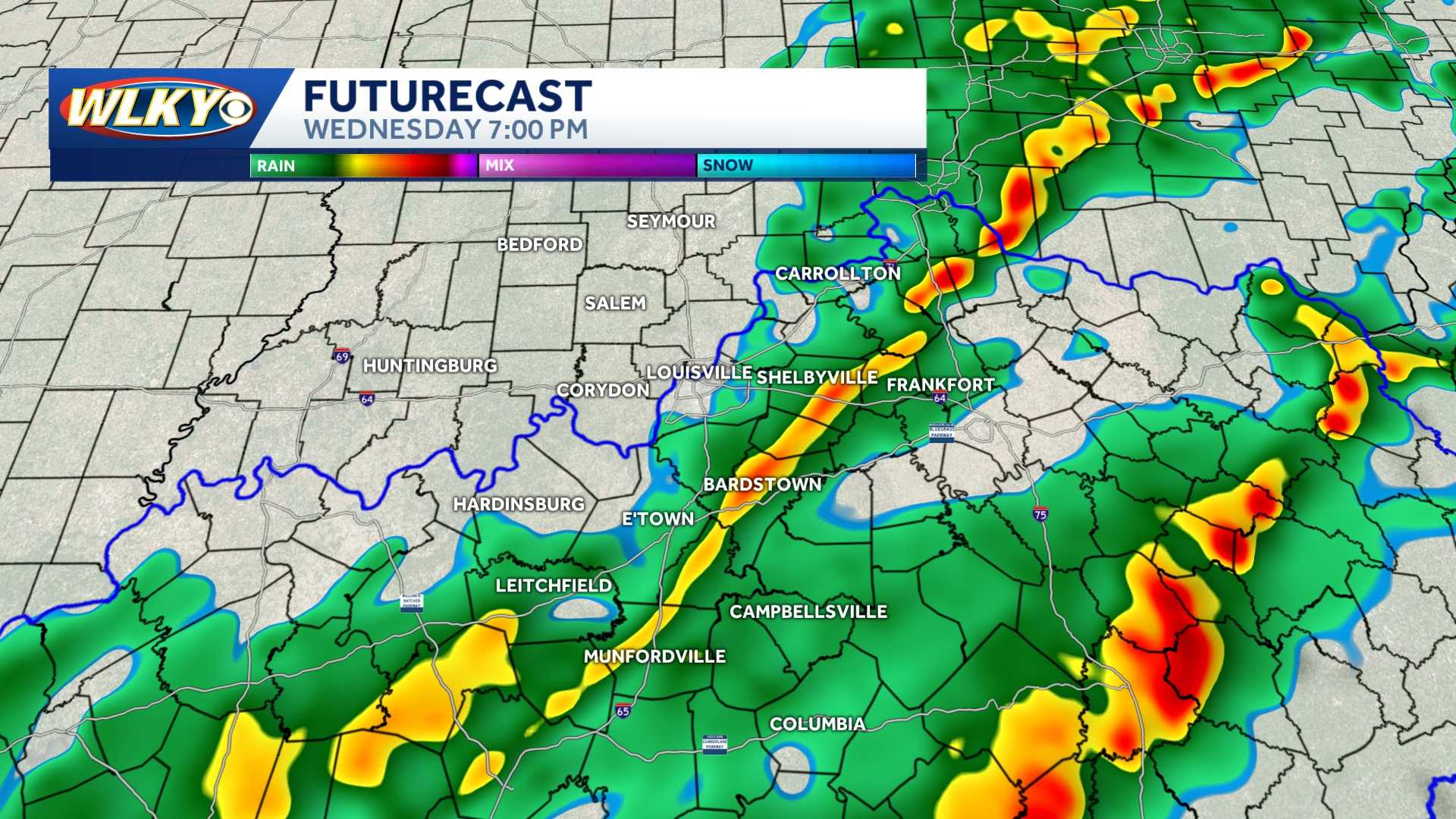 Severe threat moves out, scattered and gusty showers continue