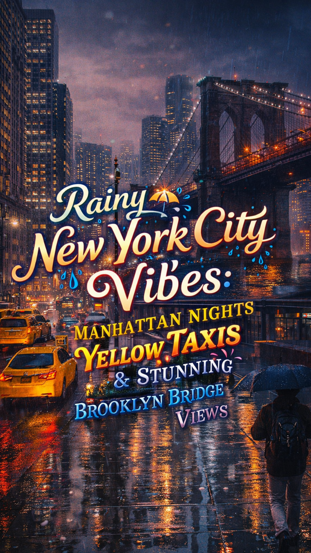 Rainy New York City vibes: Manhattan nights, yellow taxis & stunning ...