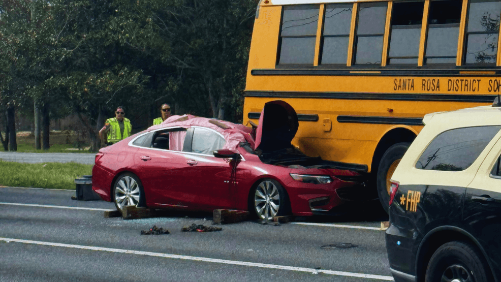 71-year-old woman dead in crash involving school bus on Highway 98 in ...