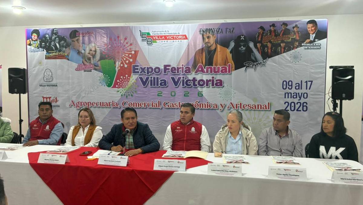 Presentan cartelera de Expo Feria anual de Villa Victoria 2026