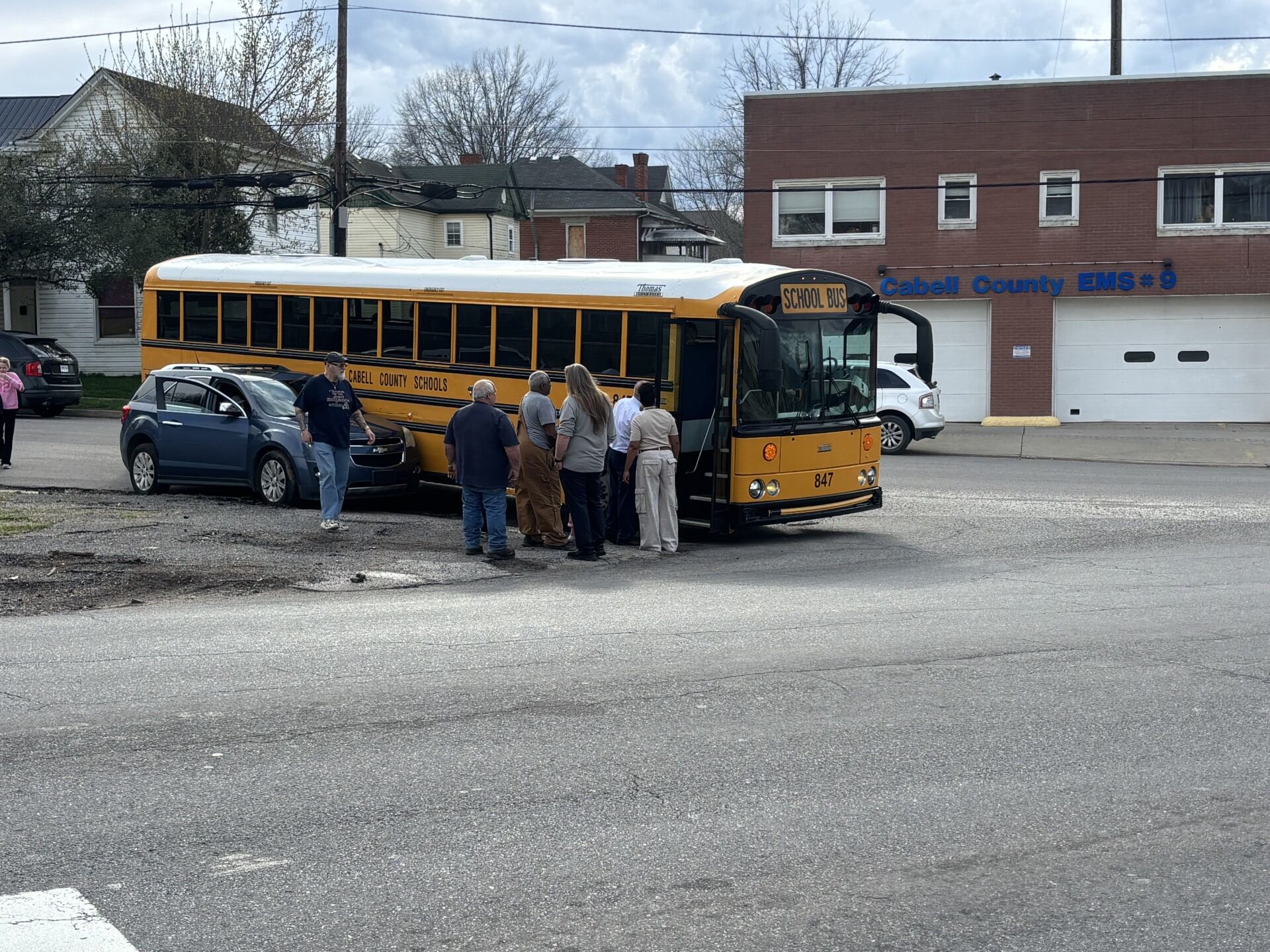 Police respond to crash involving school bus