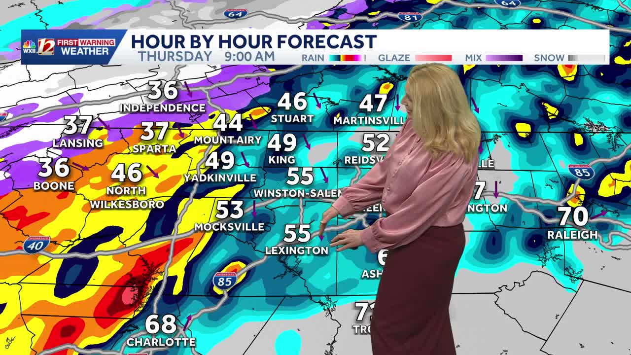 Colder Thursday on the way in North Carolina, heavy rain and a few ...