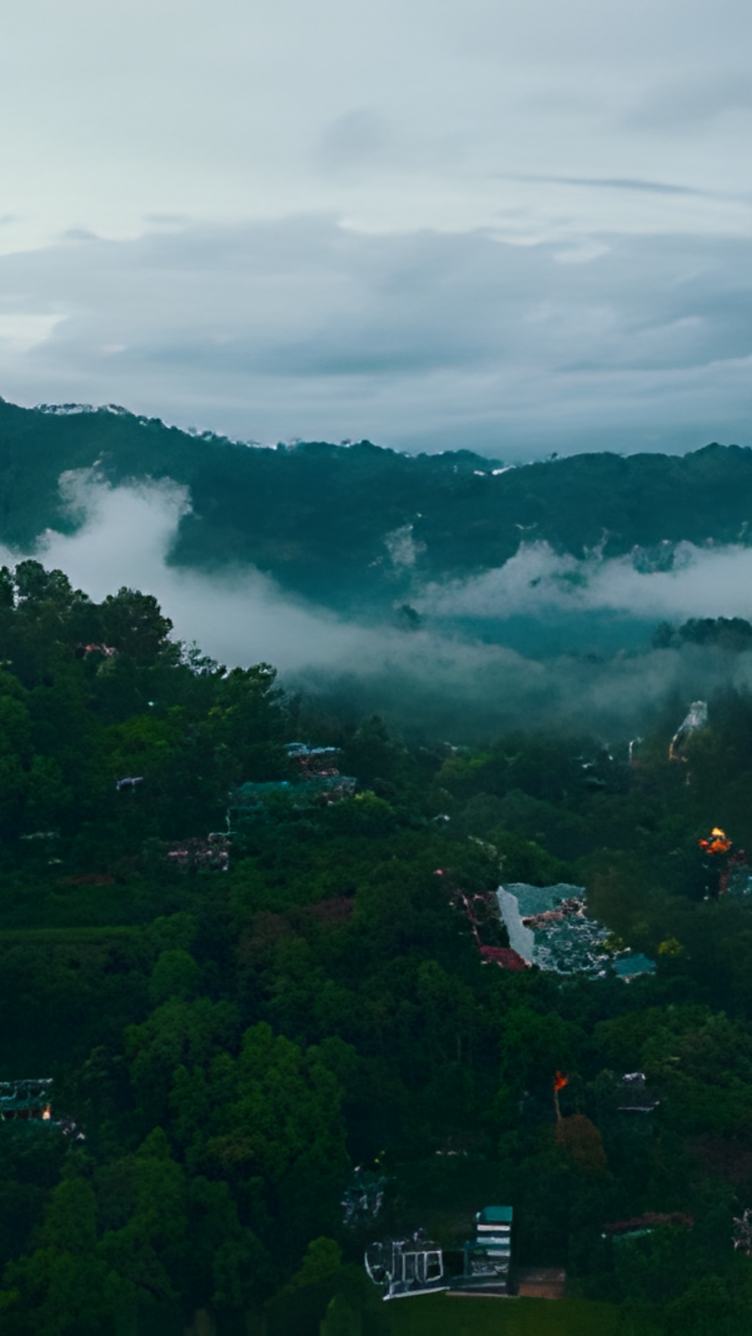 Discover the beauty of mist-covered hills and mountains