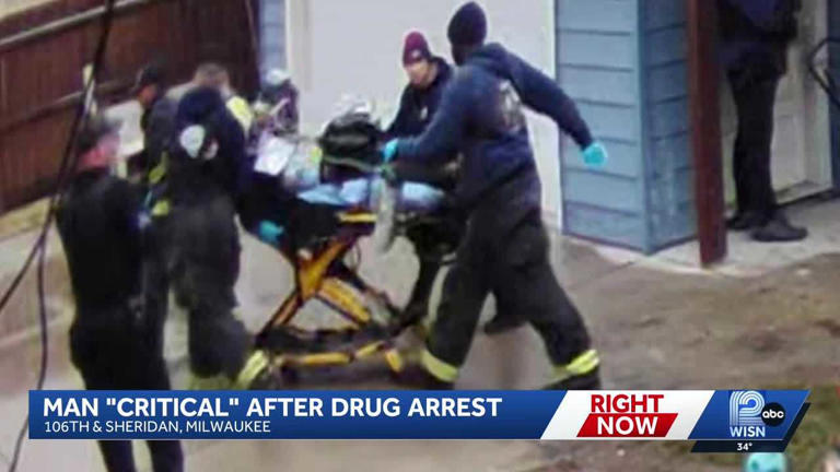 Man in critical condition after ingesting drugs during arrest