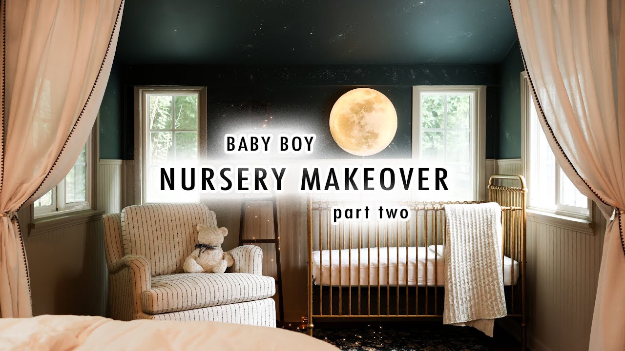 Vintage-inspired nursery makeover before and after