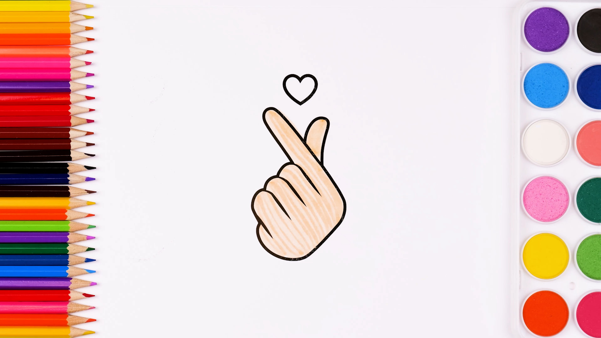 Teaching kids color names through drawings