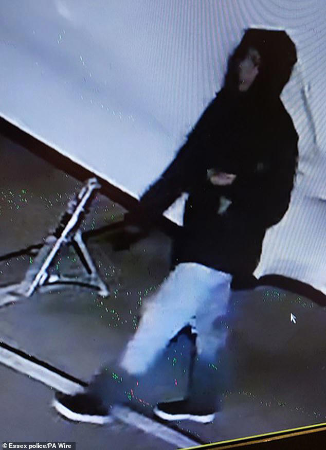 Police have issued a new CCTV image showing a person, believed to be Vitoria Figueiredo Barreto, apparently jumping over a fence into the boatyard just after midnight on March 4