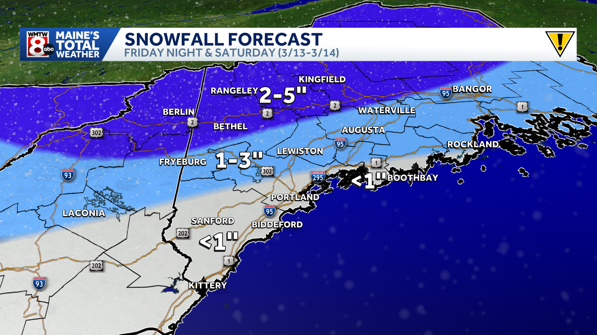 Rain and snow chances in Maine increasing