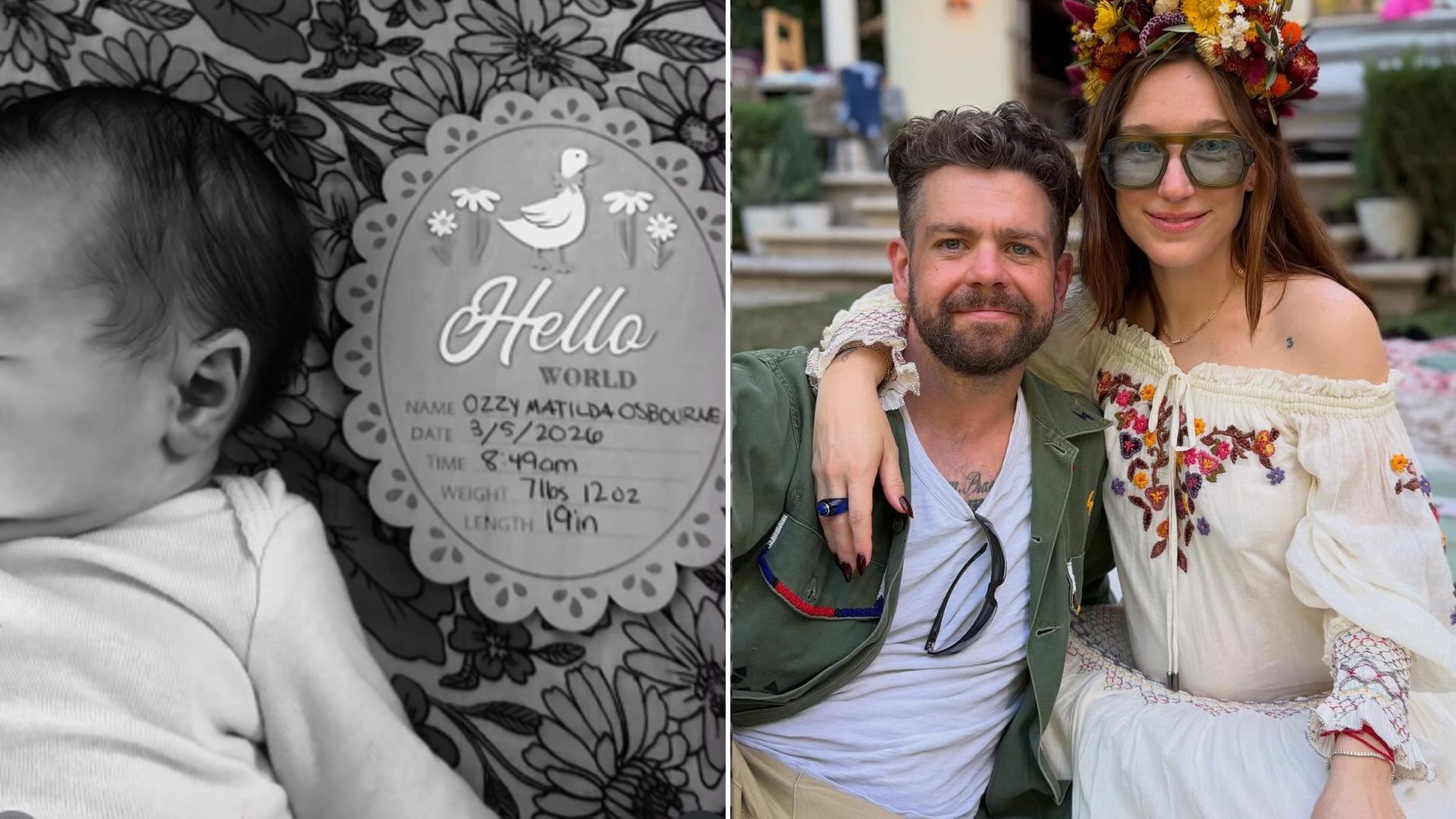 Jack Osbourne welcomes baby girl and names her after dad Ozzy in ...