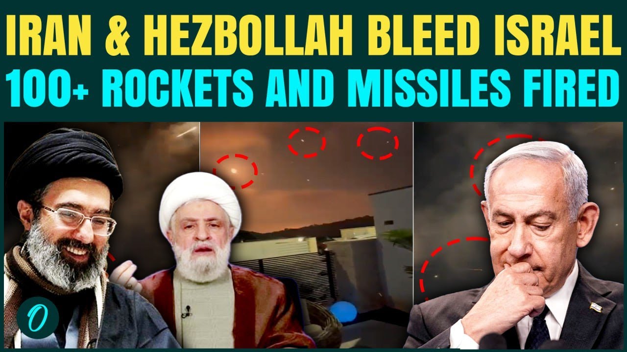 Iran & Hezbollah rain 100+ missiles and rockets on Israel | Iron Dome ...