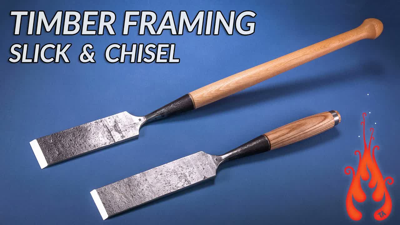 Old-school timber framing tool forged by hand