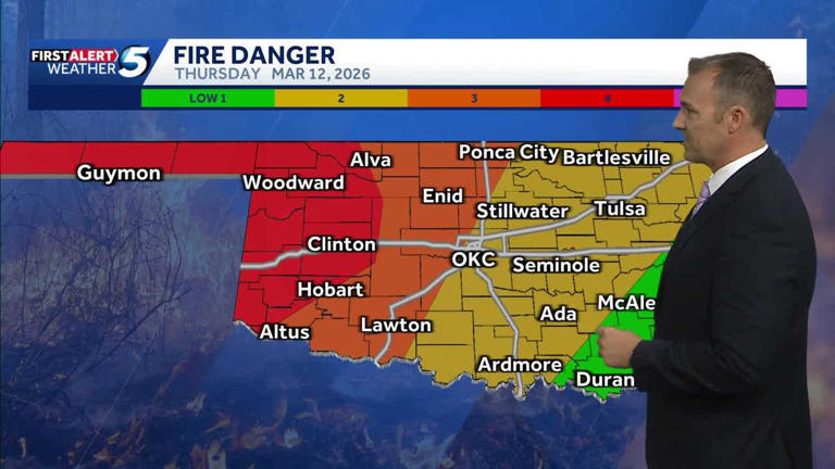 Red flag warning and increased fire danger across Oklahoma as drought ...
