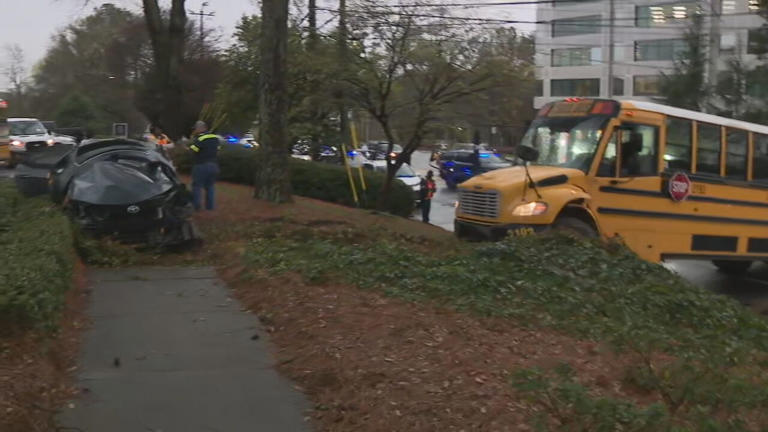 4 students, school bus driver injured in DeKalb County crash