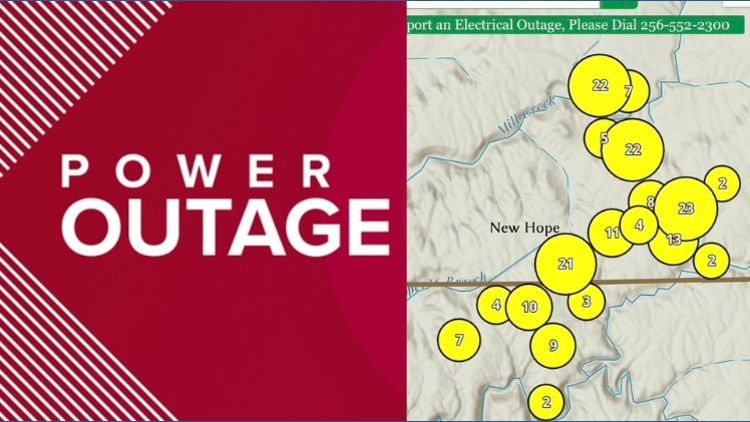 Power outages affect hundreds in Morgan and Lawrence counties after storms
