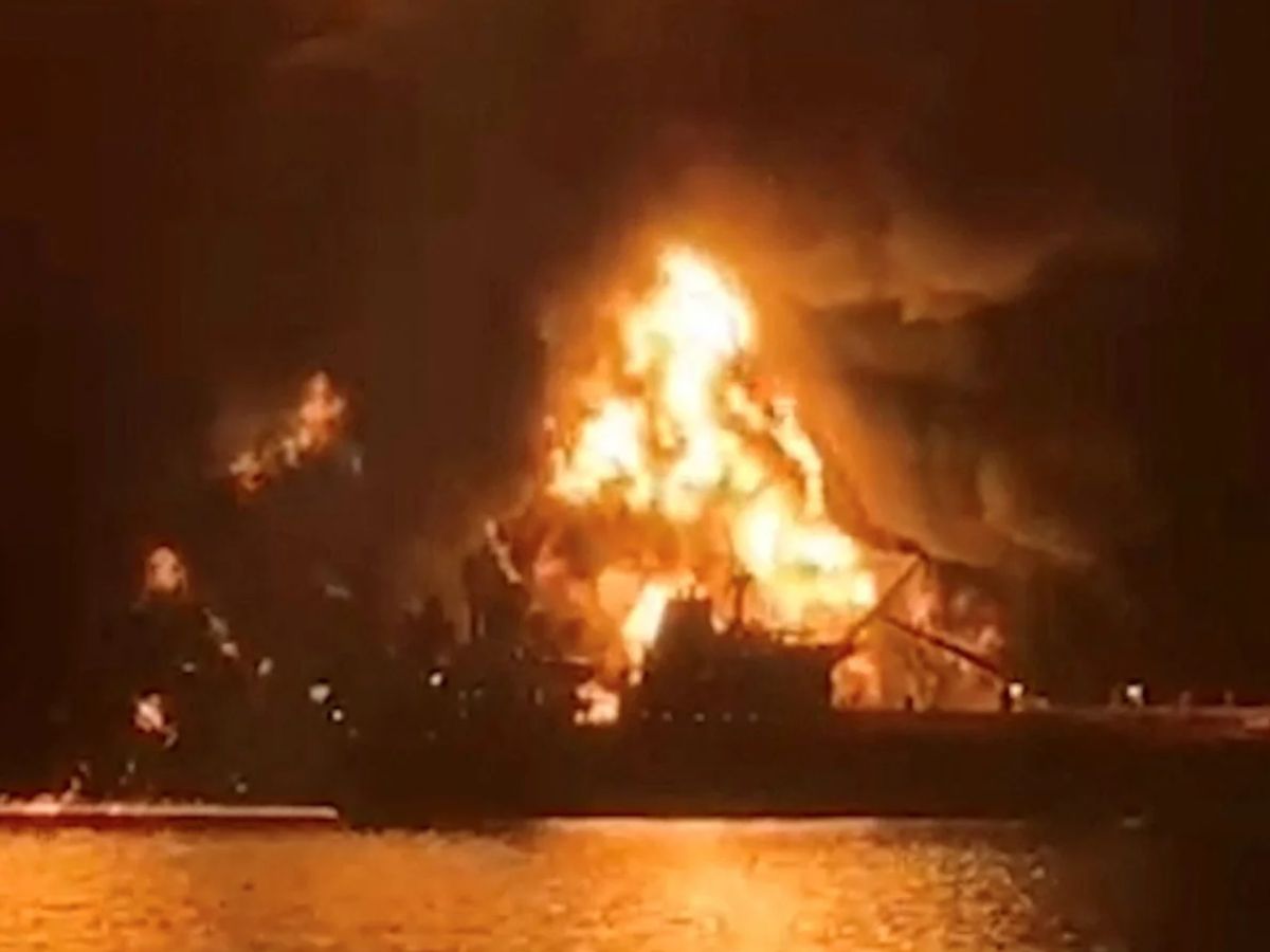 US-Israel-Iran war: Two oil tankers catch fire near Iraq's Basra port ...