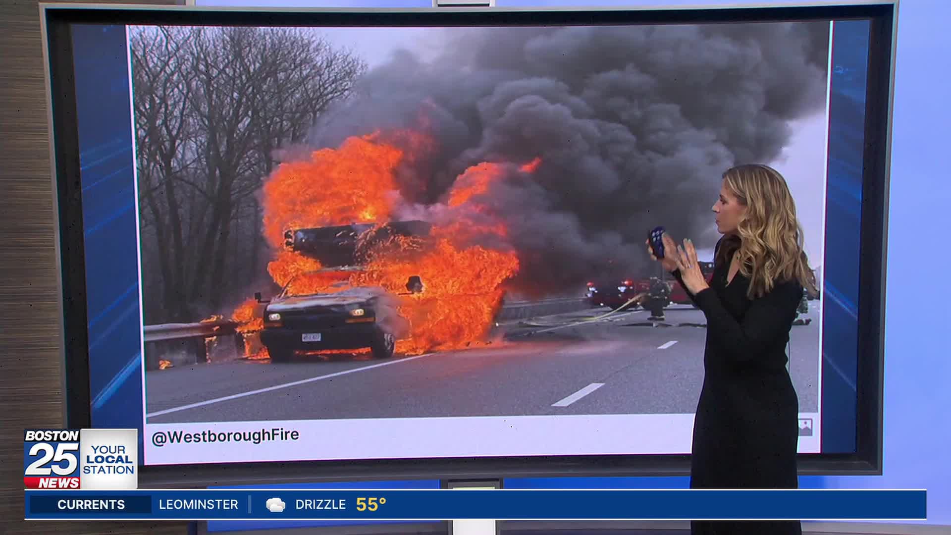 Truck fire shuts down part of Massachusetts Turnpike