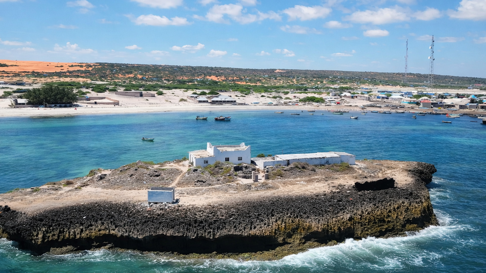 Who lives on this tiny ocean island?