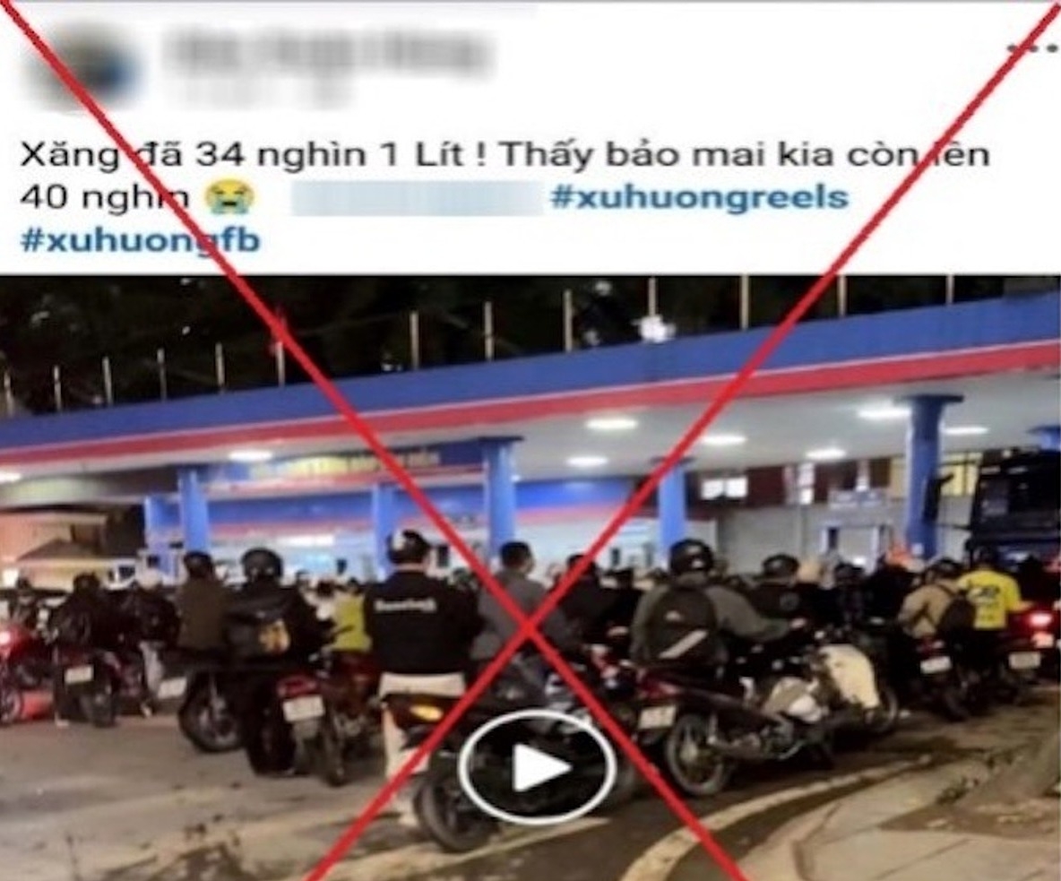 Bị phạt 7,5 triệu đồng vì loan tin xăng đã lên 34.000 đồng