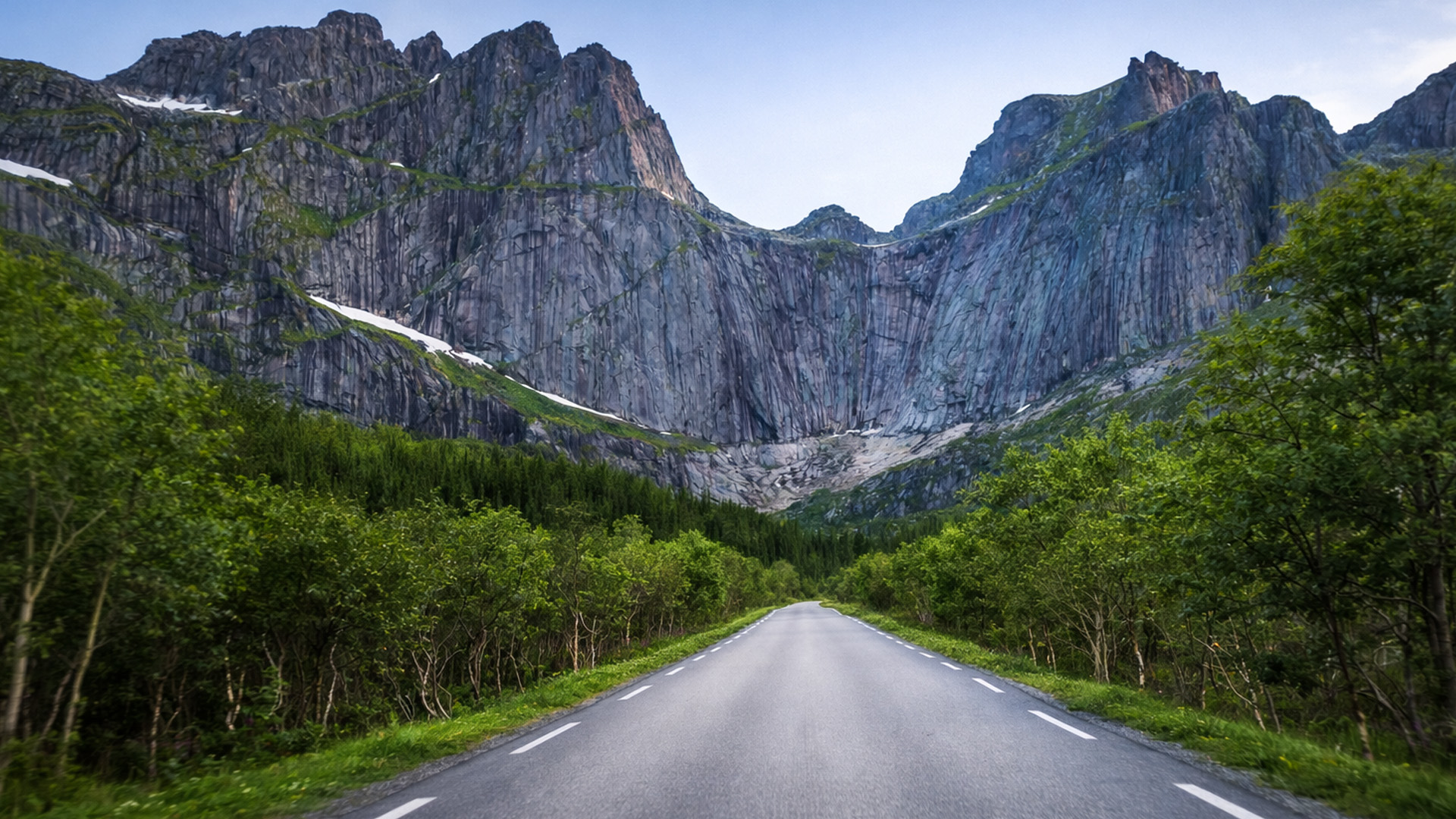 This road ends at a giant mountain wall