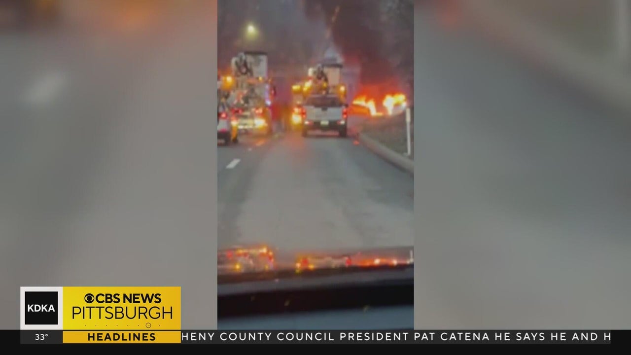 Fiery crash shuts down portion of Route 8