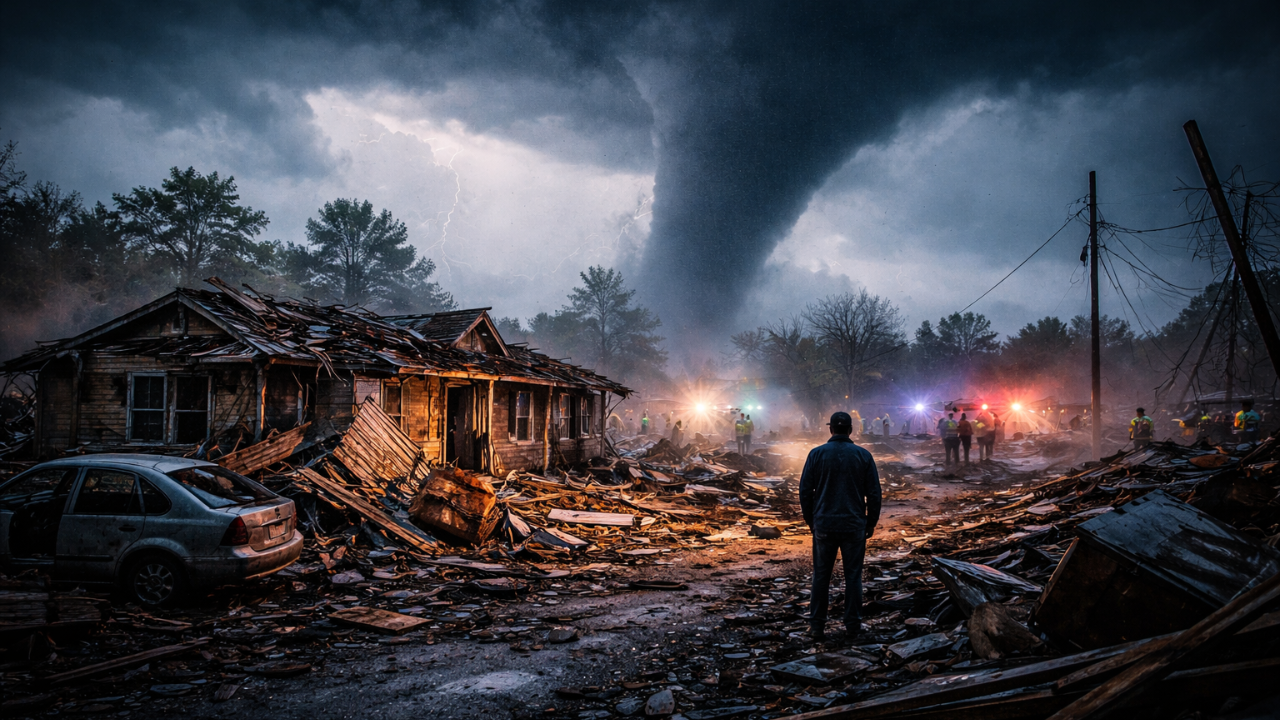 Total devastation after deadly tornado strikes Indiana