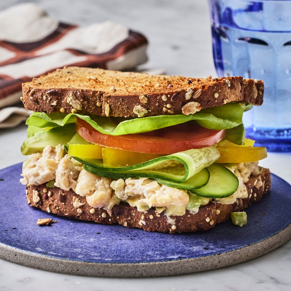 A recipe image of Cucumber & White Bean Sandwich