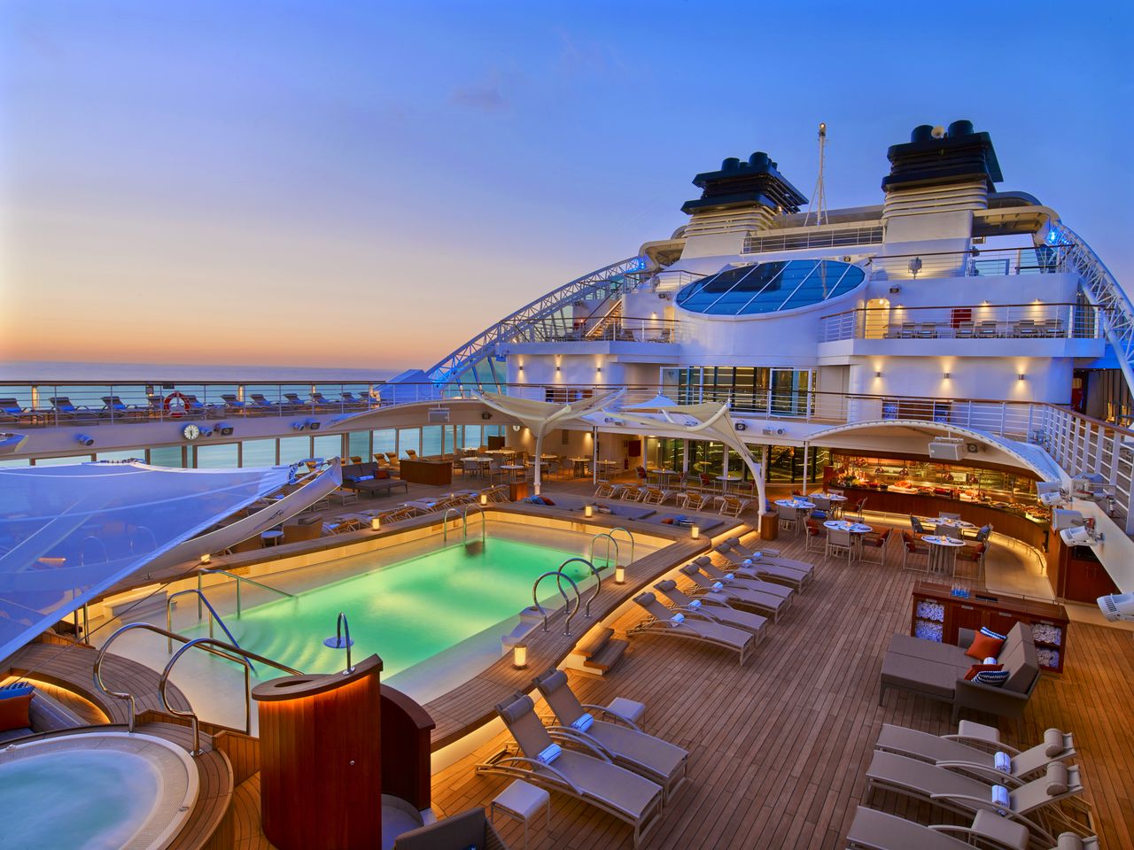 Seabourn Encore Pool Deck At Night