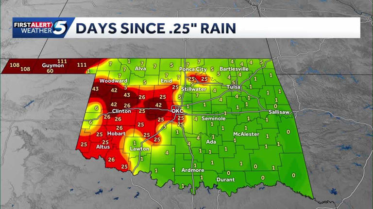 Red flag warning and increased fire danger across Oklahoma as drought ...