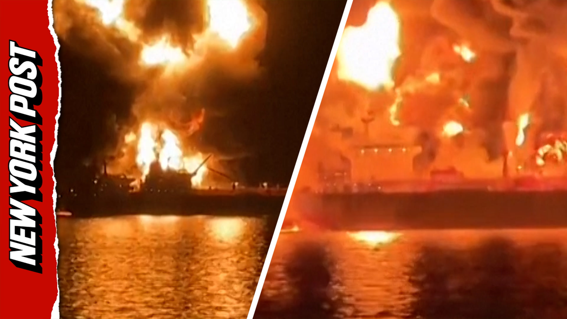 Two oil tankers explode in fiery attack by Iran