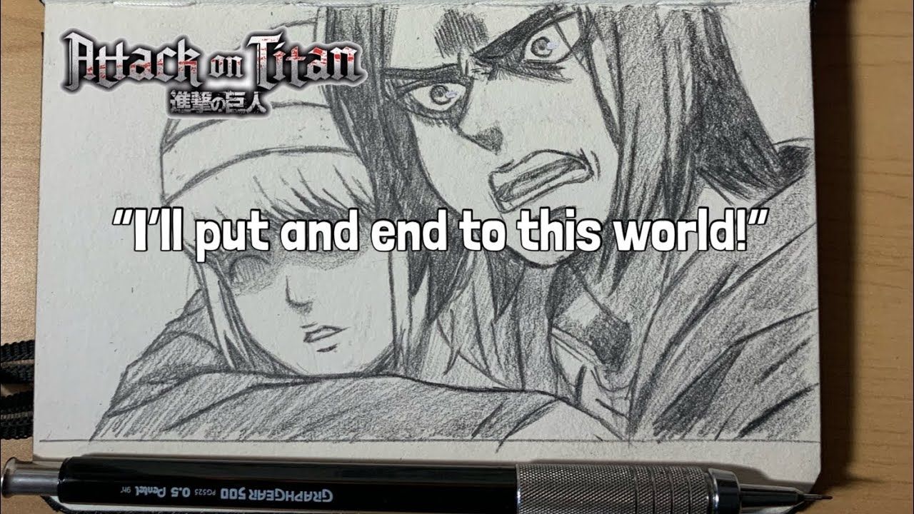 Drawing Eren and Ymir from Attack on Titan